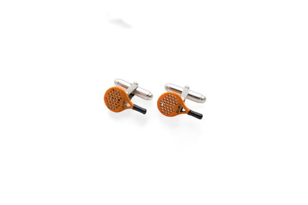 Silver Padel Racket Cufflinks