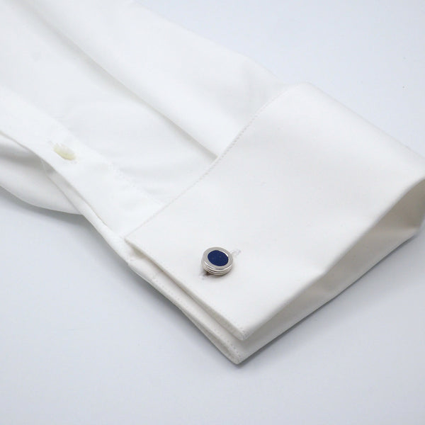 Gemelli blu rotondi eleganti