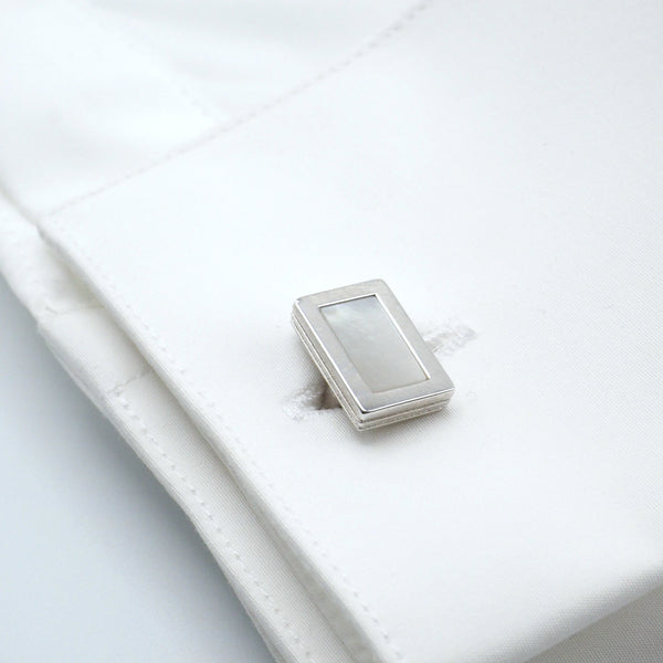 Rectangular Mother-of-Pearl Cufflinks