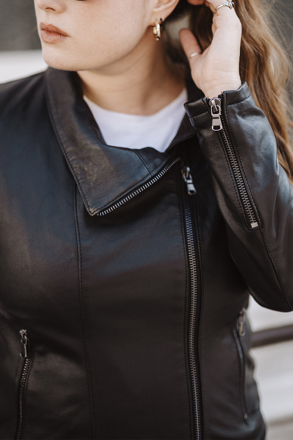 Sally Plus giacca donna 100% vera pelle Made in Italy - Barone Firenze