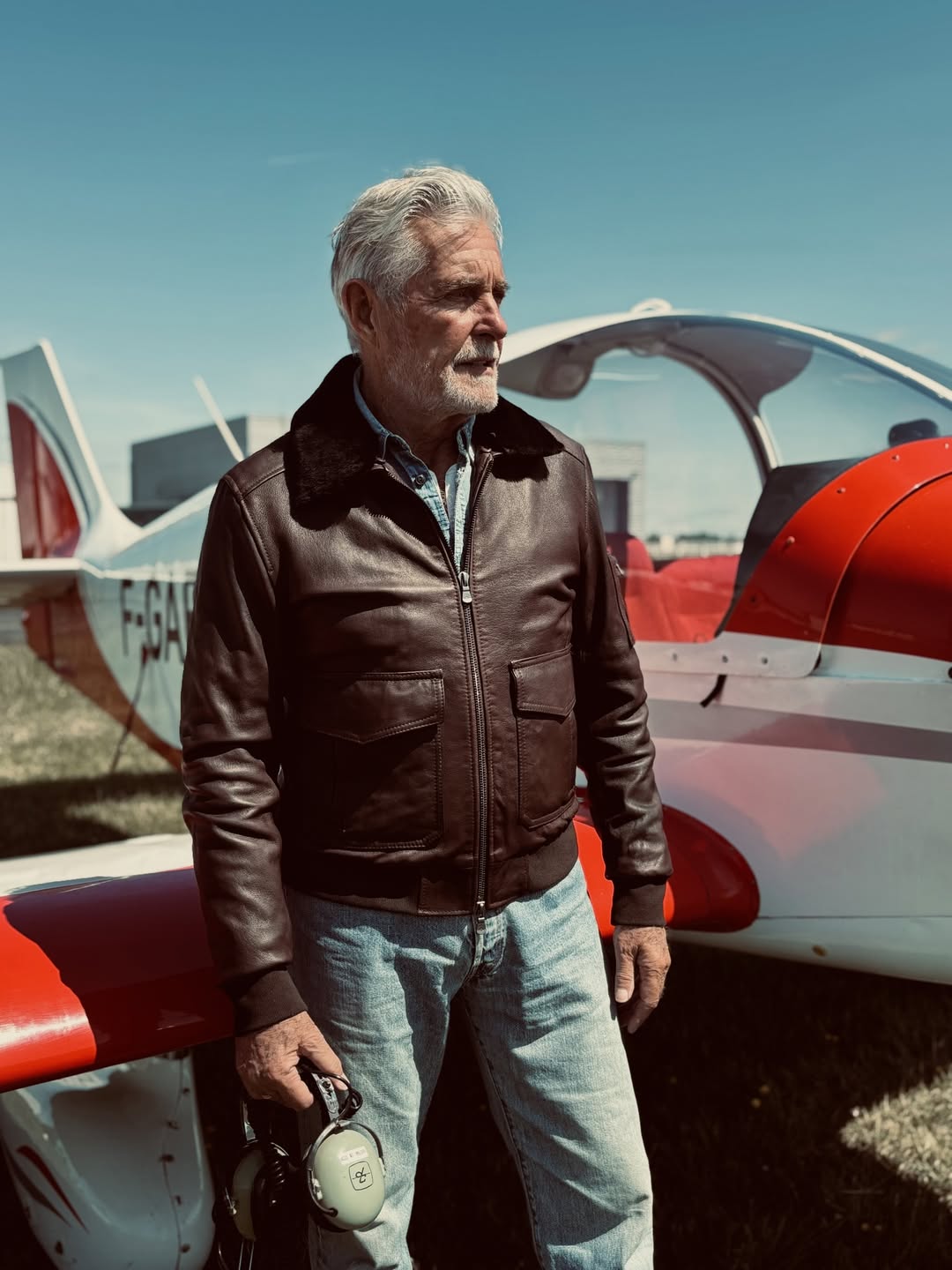 Men's Aviator Jacket Brown Leather