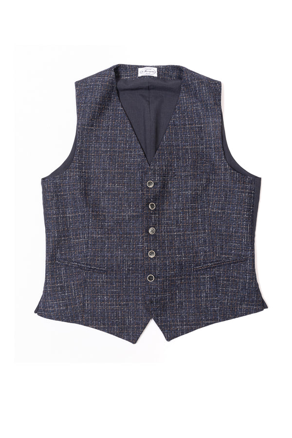Lightweight patterned blue vest