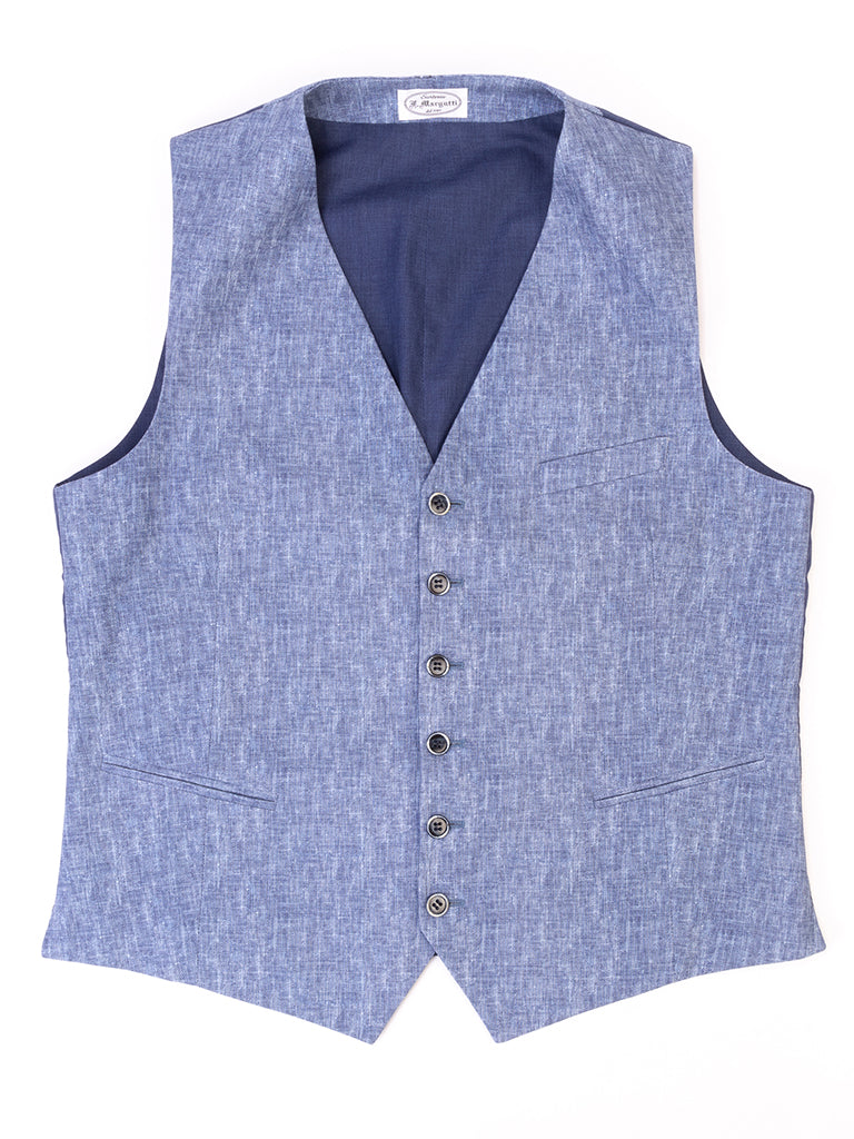 Jednobarevný denimový vest
