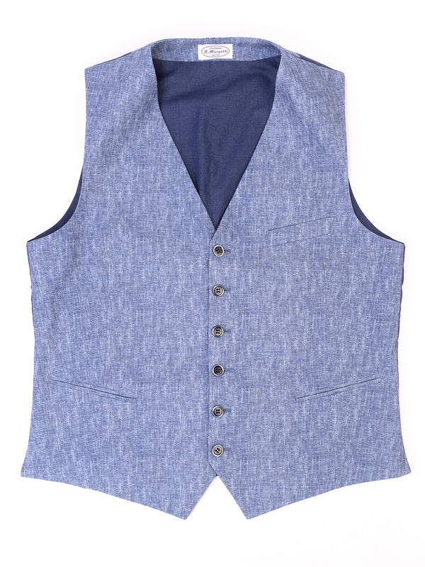 Jednobarevný denimový vest
