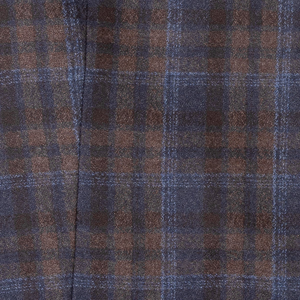 Blue and Brown Checked Vest