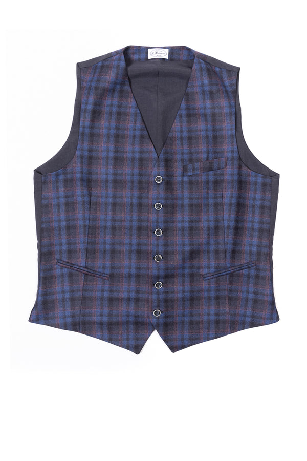 Blue and Red Checked Vest Size 50