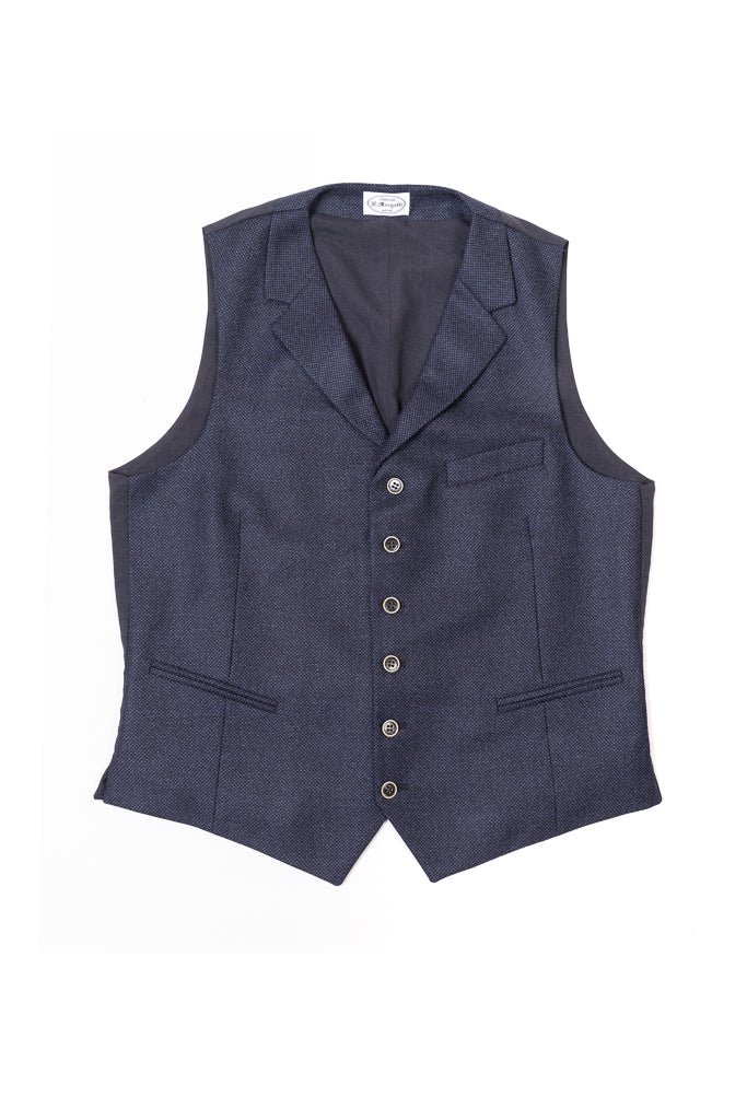 Blue vest with lapel