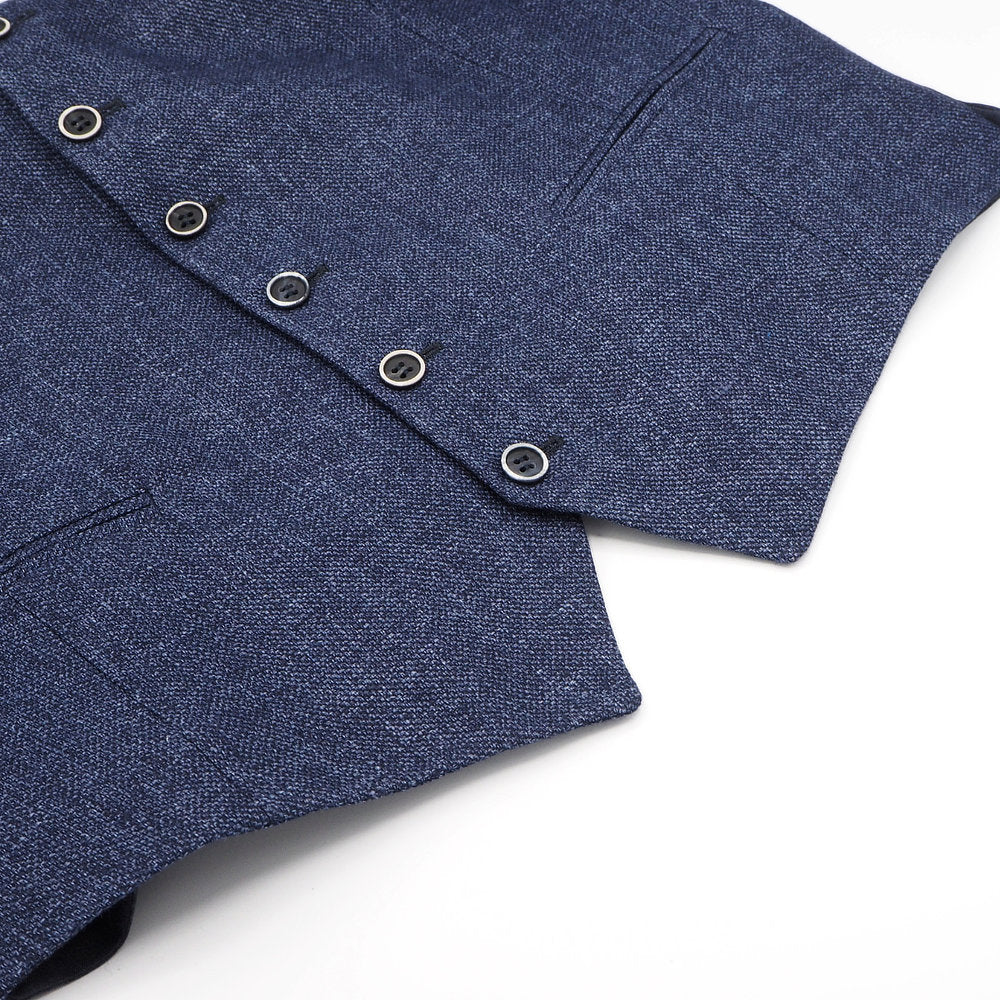 Blue vest with lapel