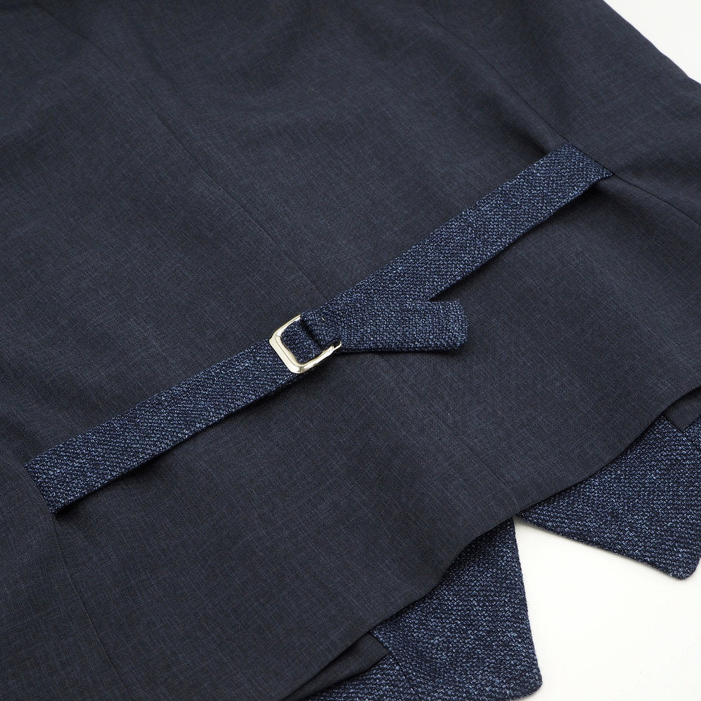 Blue vest with lapel