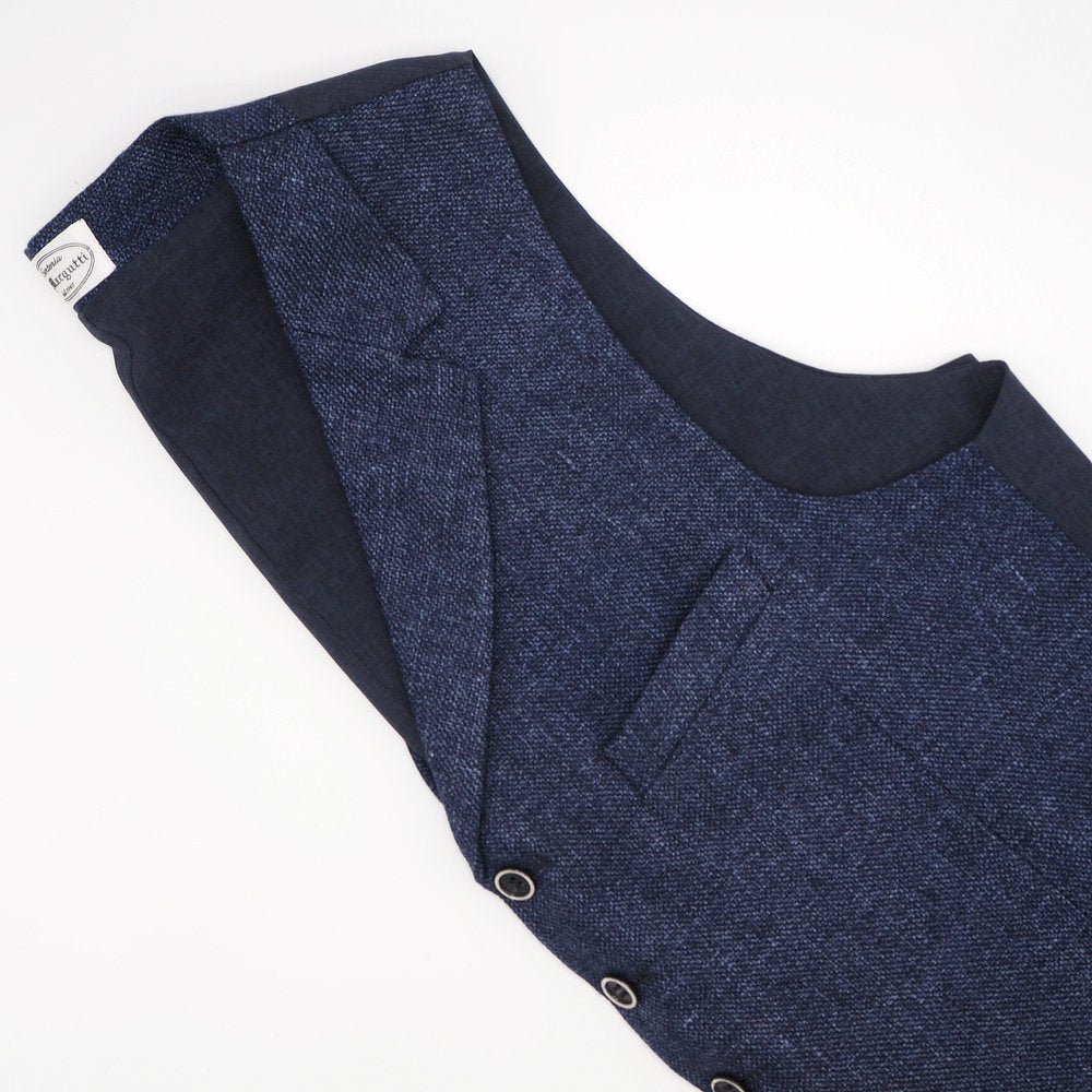 Blue vest with lapel