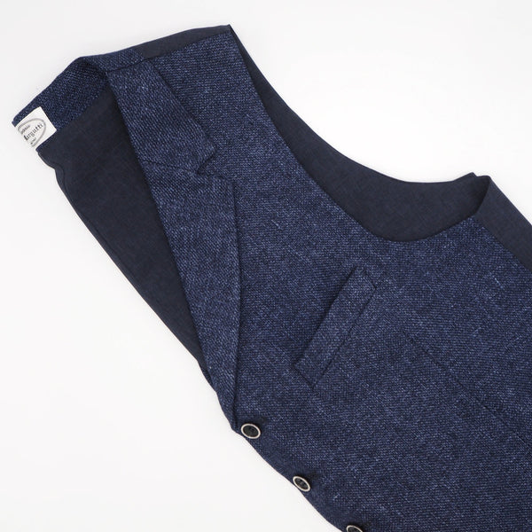 Blue vest with lapel