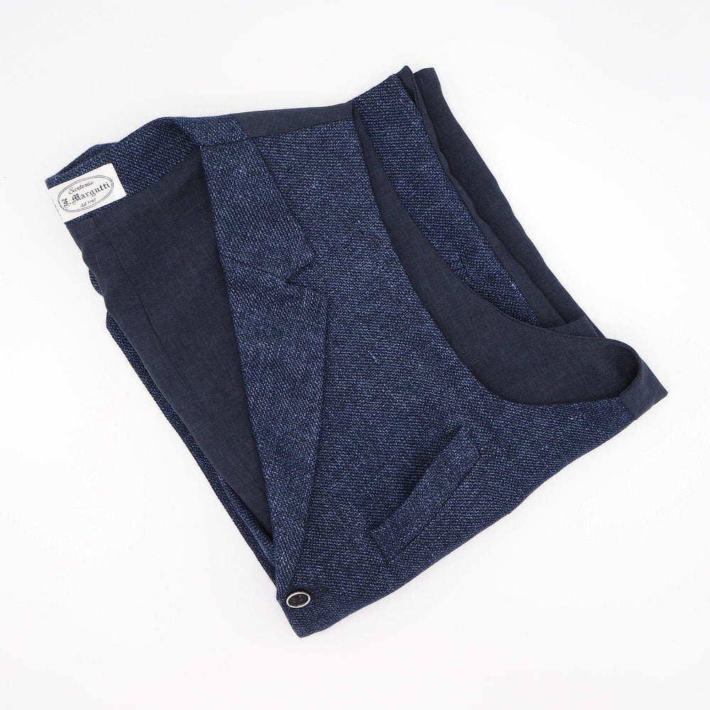 Blue vest with lapel