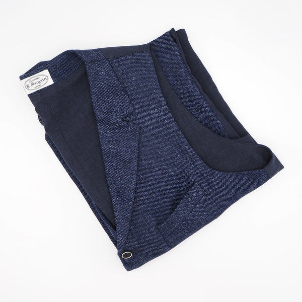 Blue vest with lapel