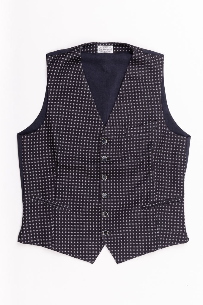 Blue polka dot vest size 52
