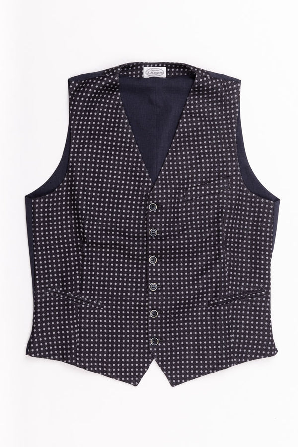 Blue polka dot vest size 52
