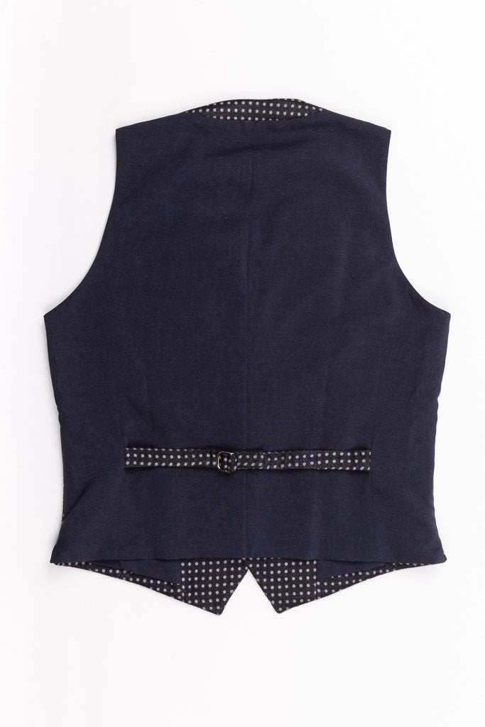 Blue polka dot vest size 52