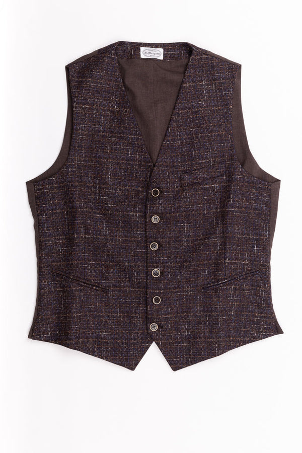 Brown patterned vest
