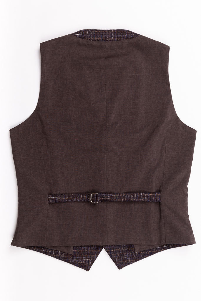 Rjav vzorčast brezrokavnik