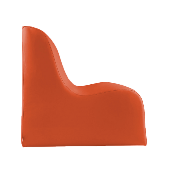 Poltrona in ecopelle modulare Gina di Arketicom, Arancione