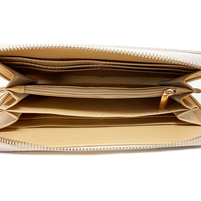 Large Leather Wallet with Dollar Pattern - K004