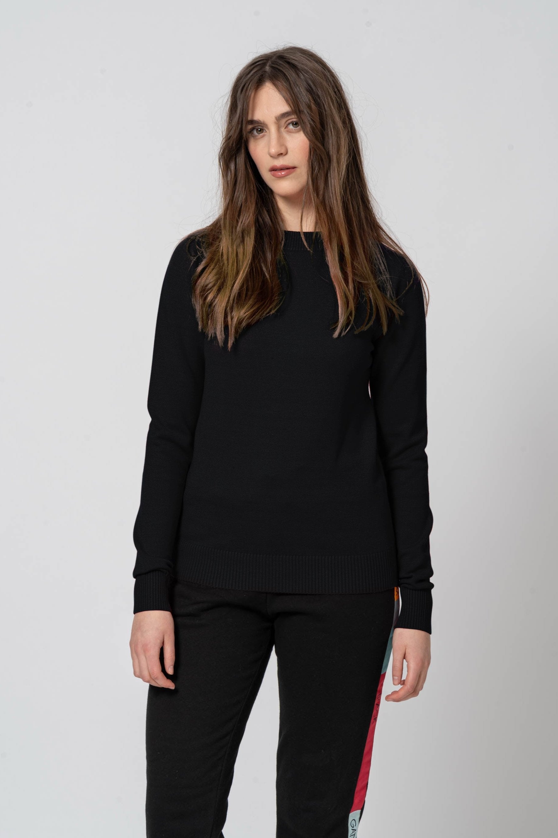 Basic Black Crew Neck Sweater