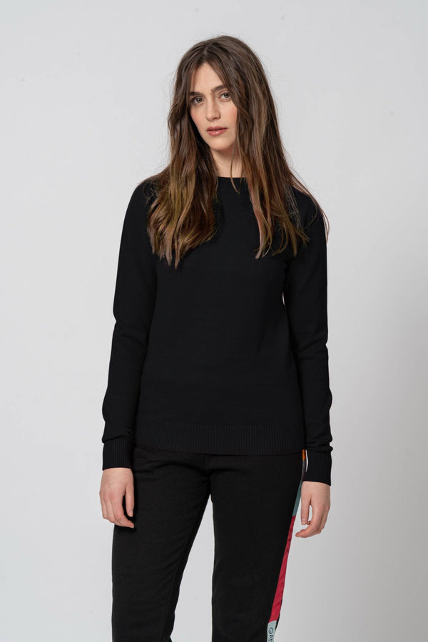 Basic Black Crew Neck Sweater