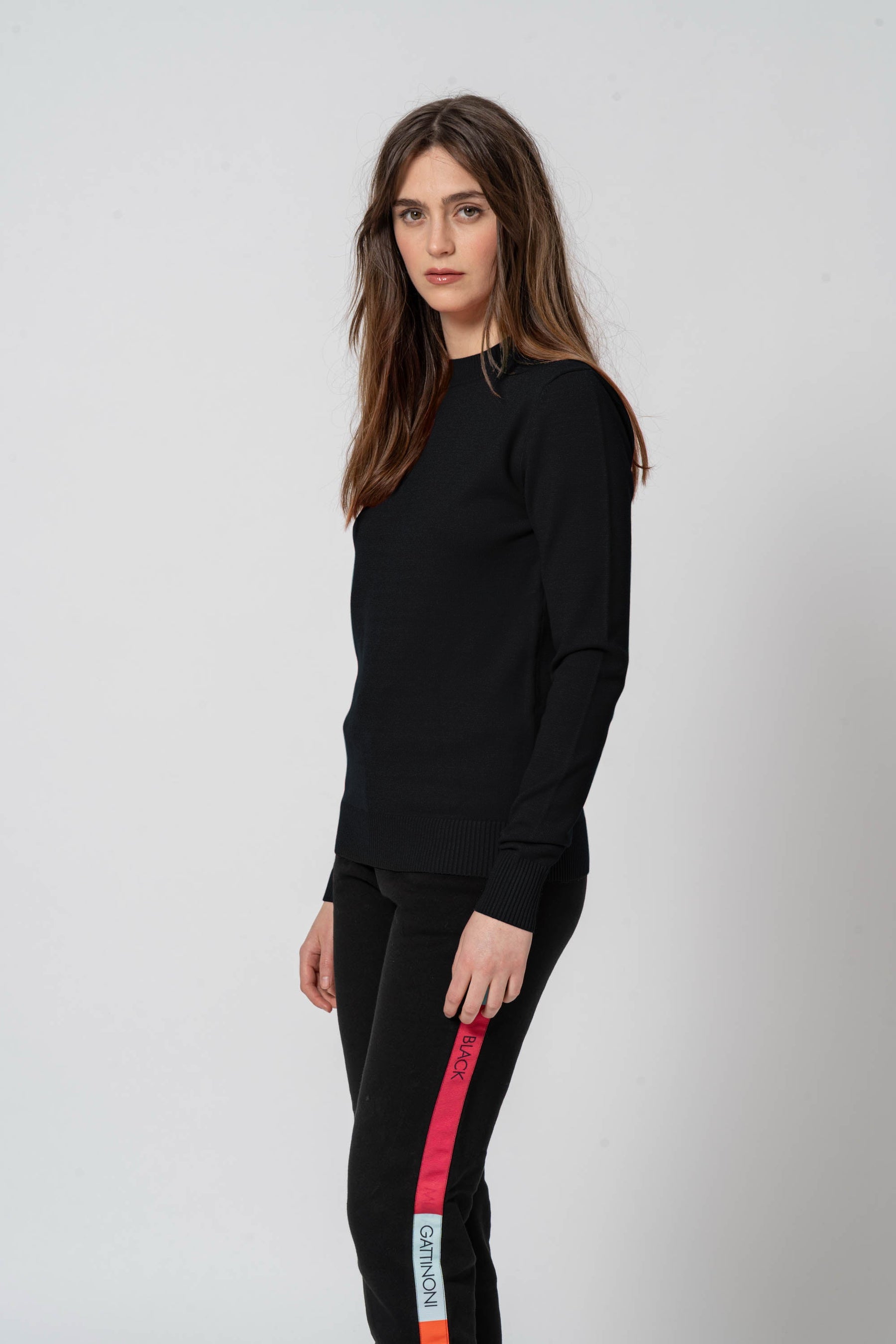 Basic Black Crew Neck Sweater