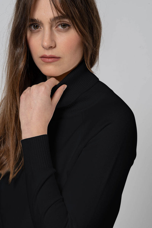 Basic Black High Neck Sweater