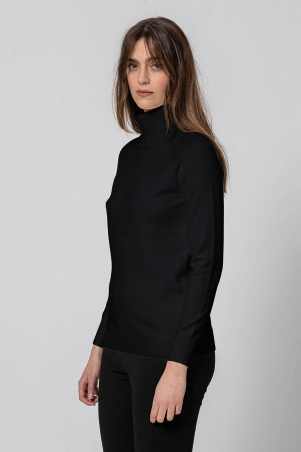 Basic Black High Neck Sweater