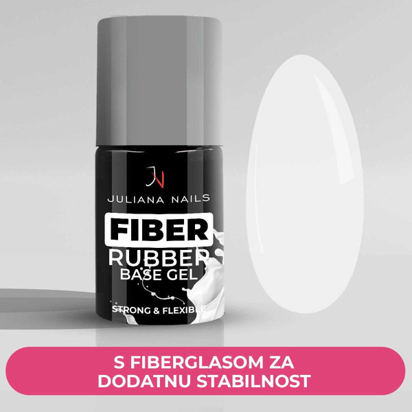 Fiber Rubber Base Gel - Milky White