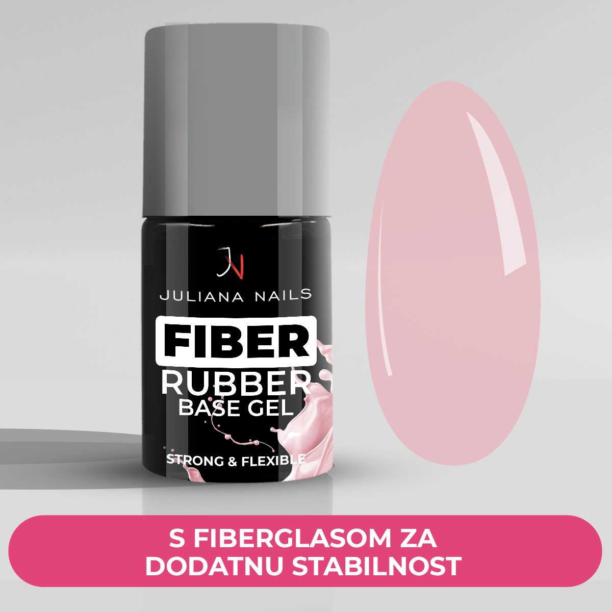 Fiber Rubber Base Gel - Sweet Rose