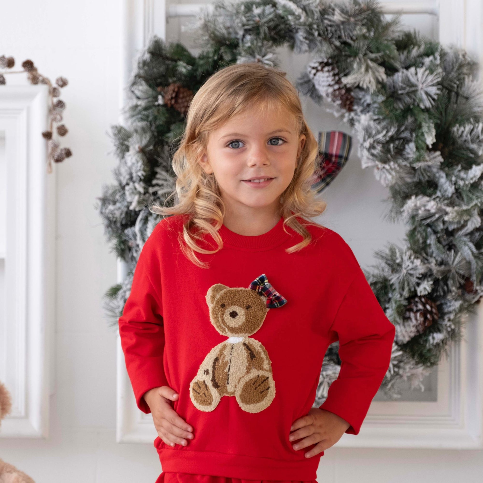 VESTIDO DE SUDADERA CON BORDADO DE OSO