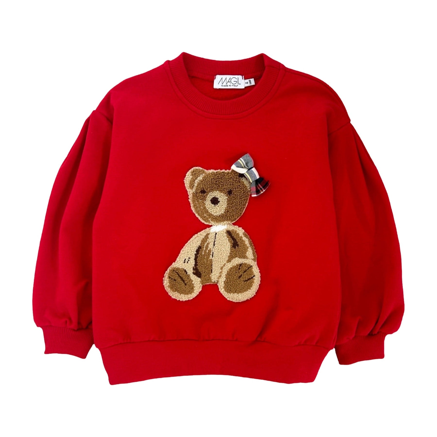 SUDADERA CON BORDADO DE OSO