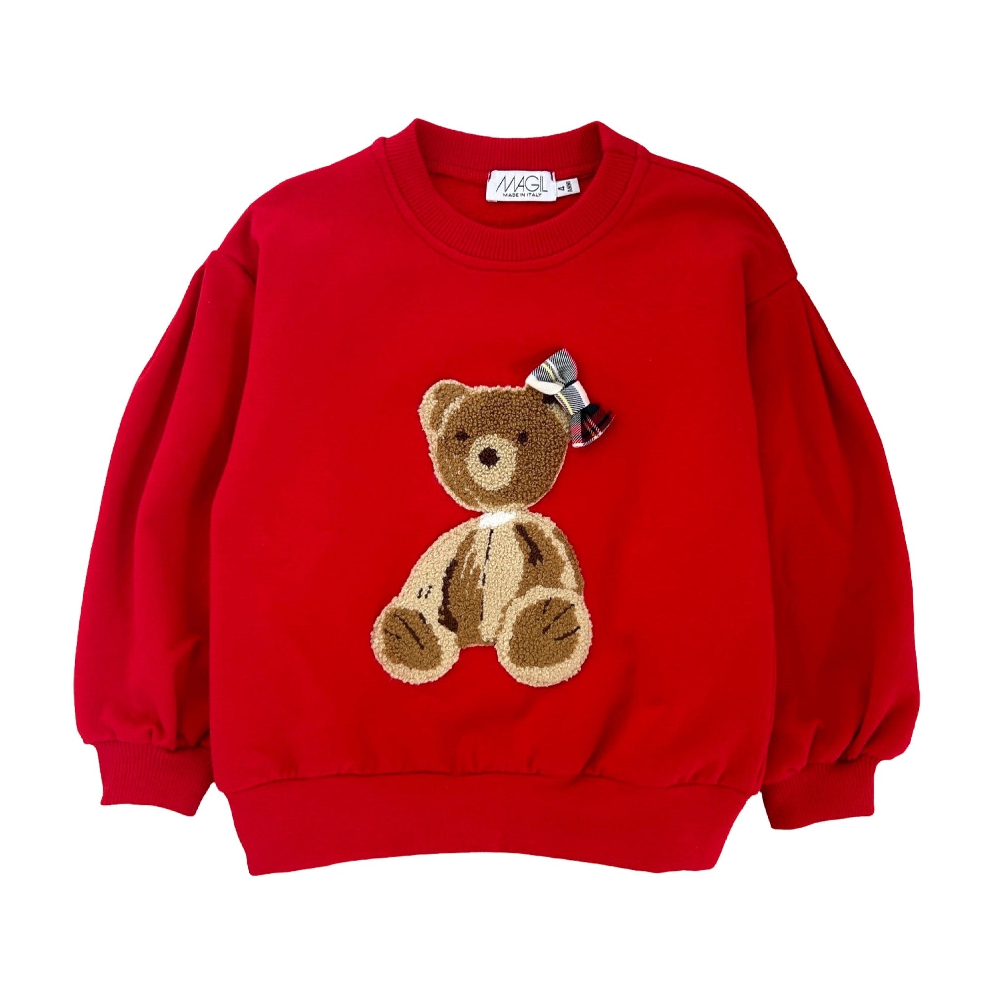SUDADERA CON BORDADO DE OSO