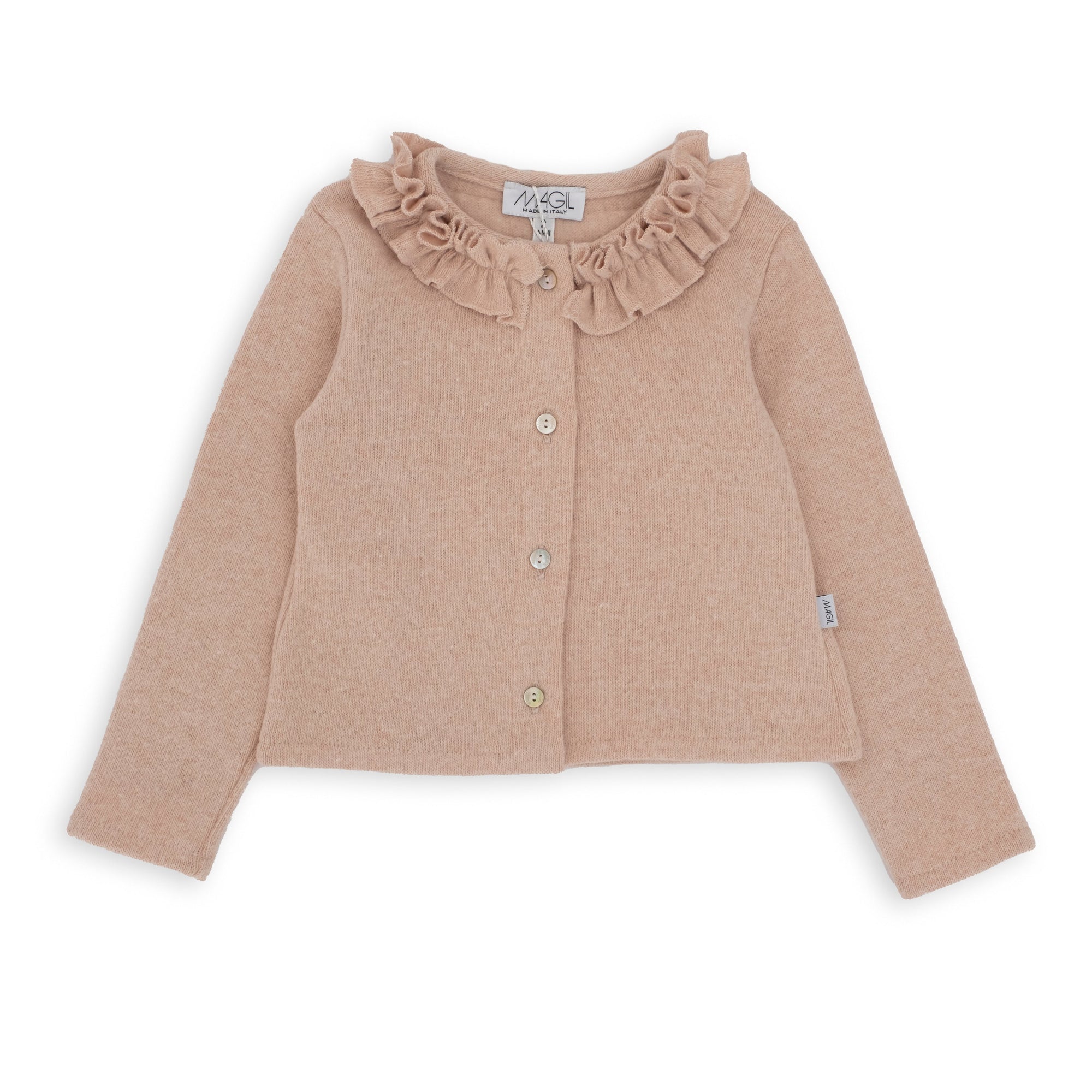 CARDIGAN CALDO COTONE COLLETTO ARRICCIATO
