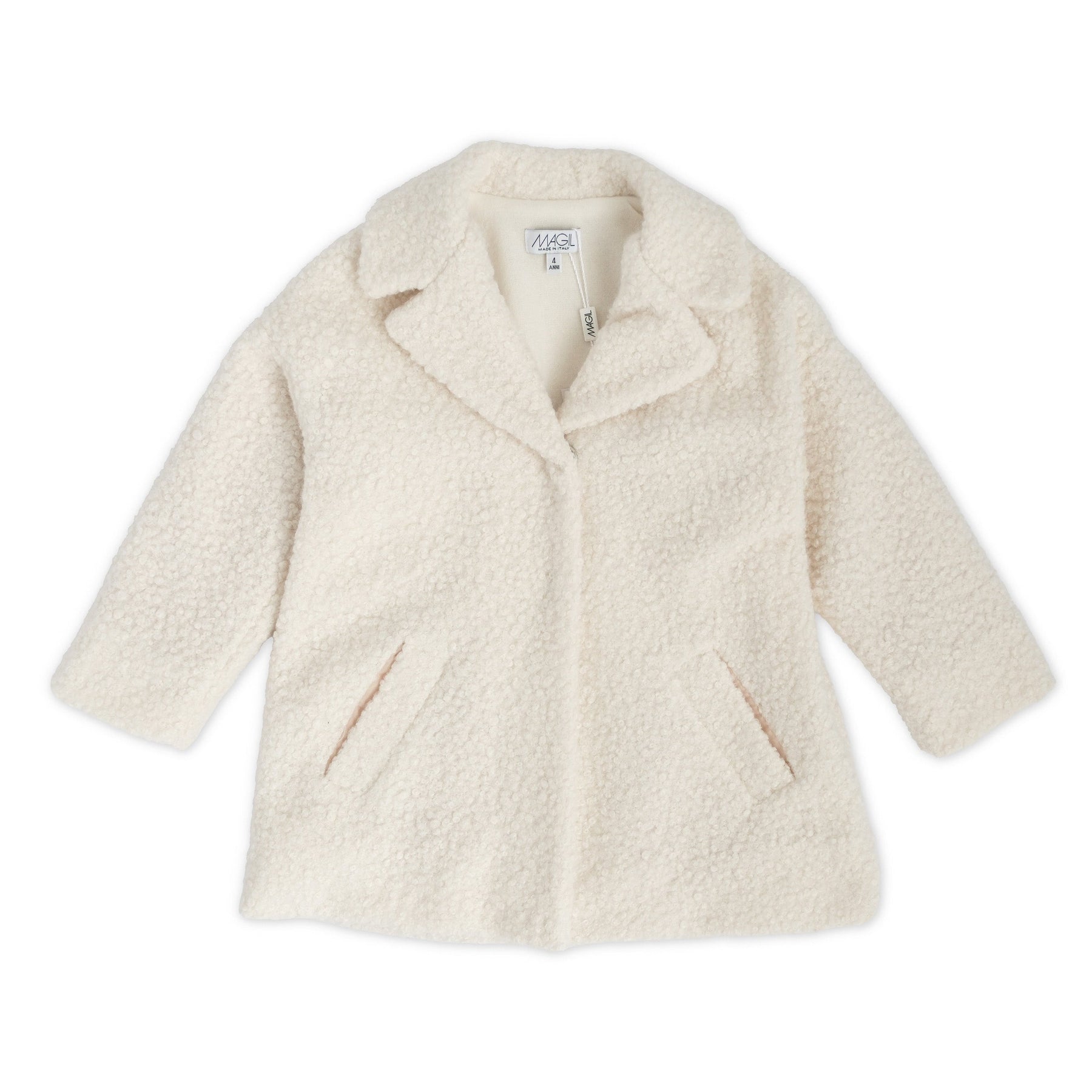 BOUCLE' LAPEL COAT