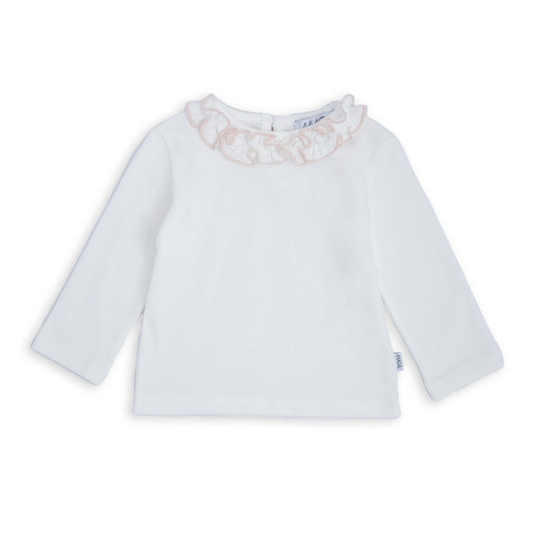 T-SHIRT CON ROUCHES COLORATO