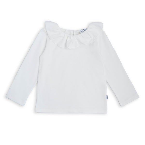 T-SHIRT COLLO CON VOLANT