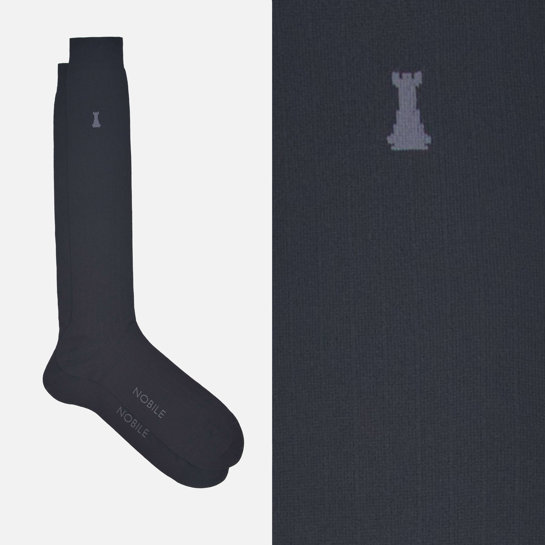 Jules César - Chaussettes longues à côtes fines