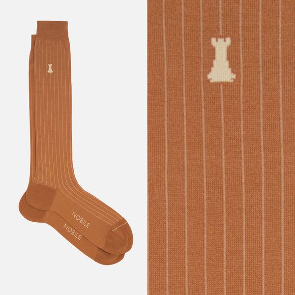 Jules César - Chaussettes longues à côtes fines