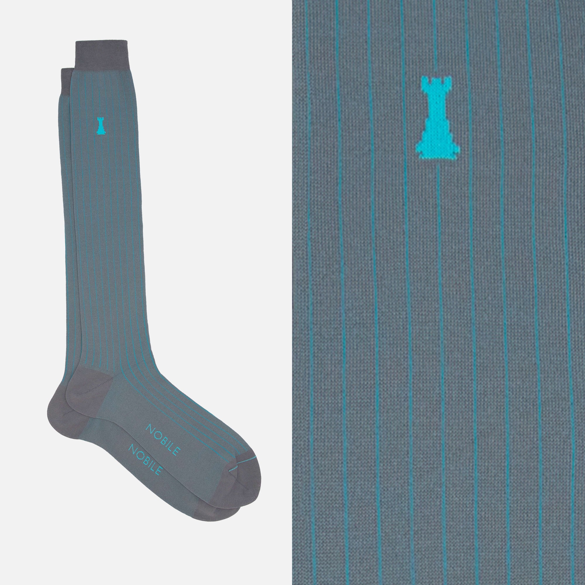Jules César - Chaussettes longues à côtes fines