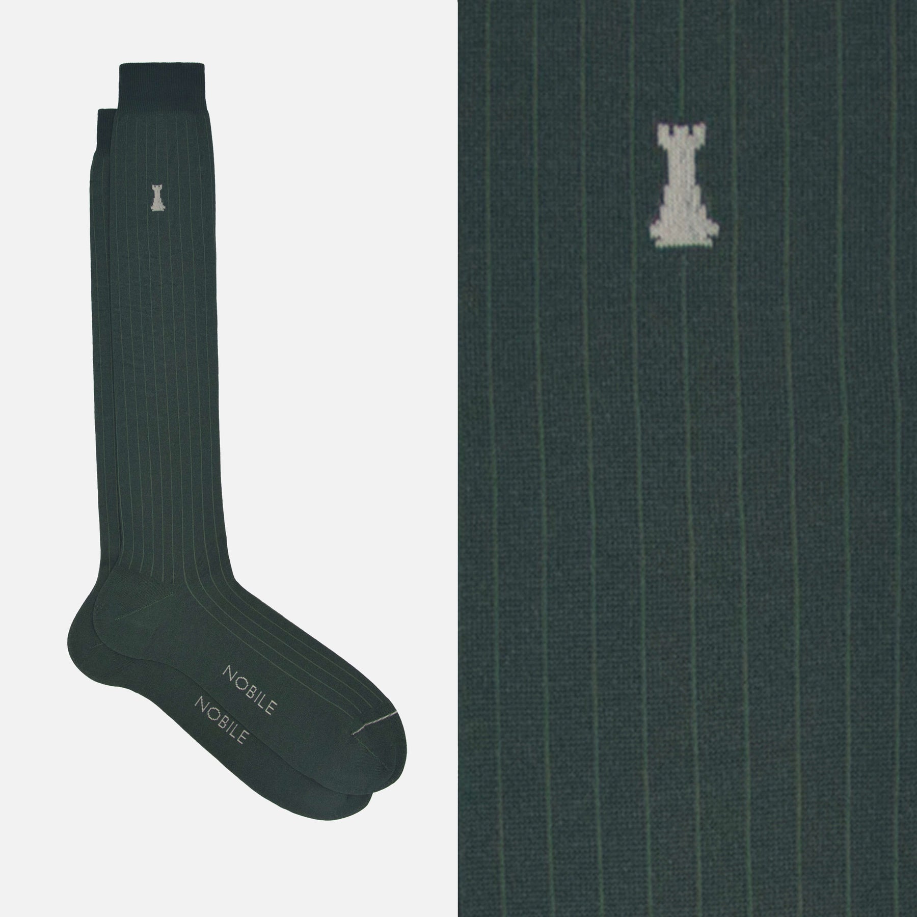 Jules César - Chaussettes longues à côtes fines