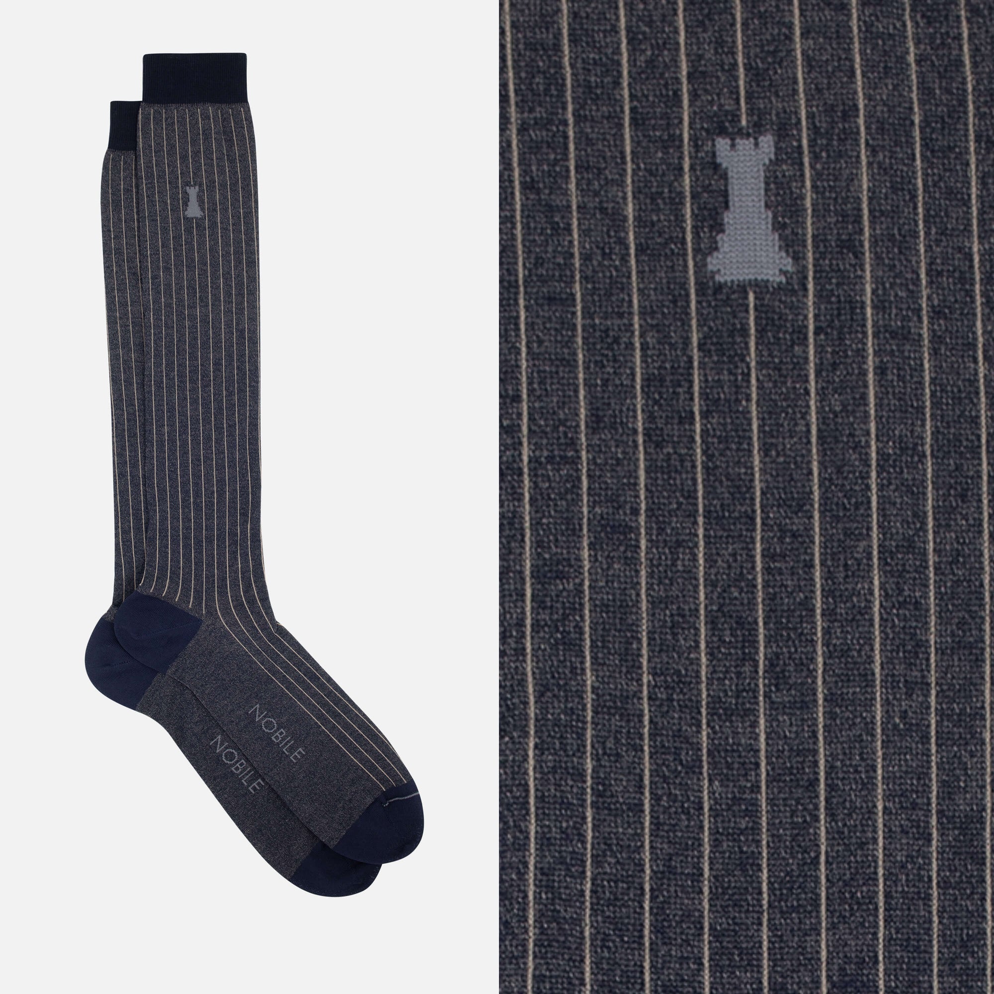 Julius Caesar - Long fine ribbed socks