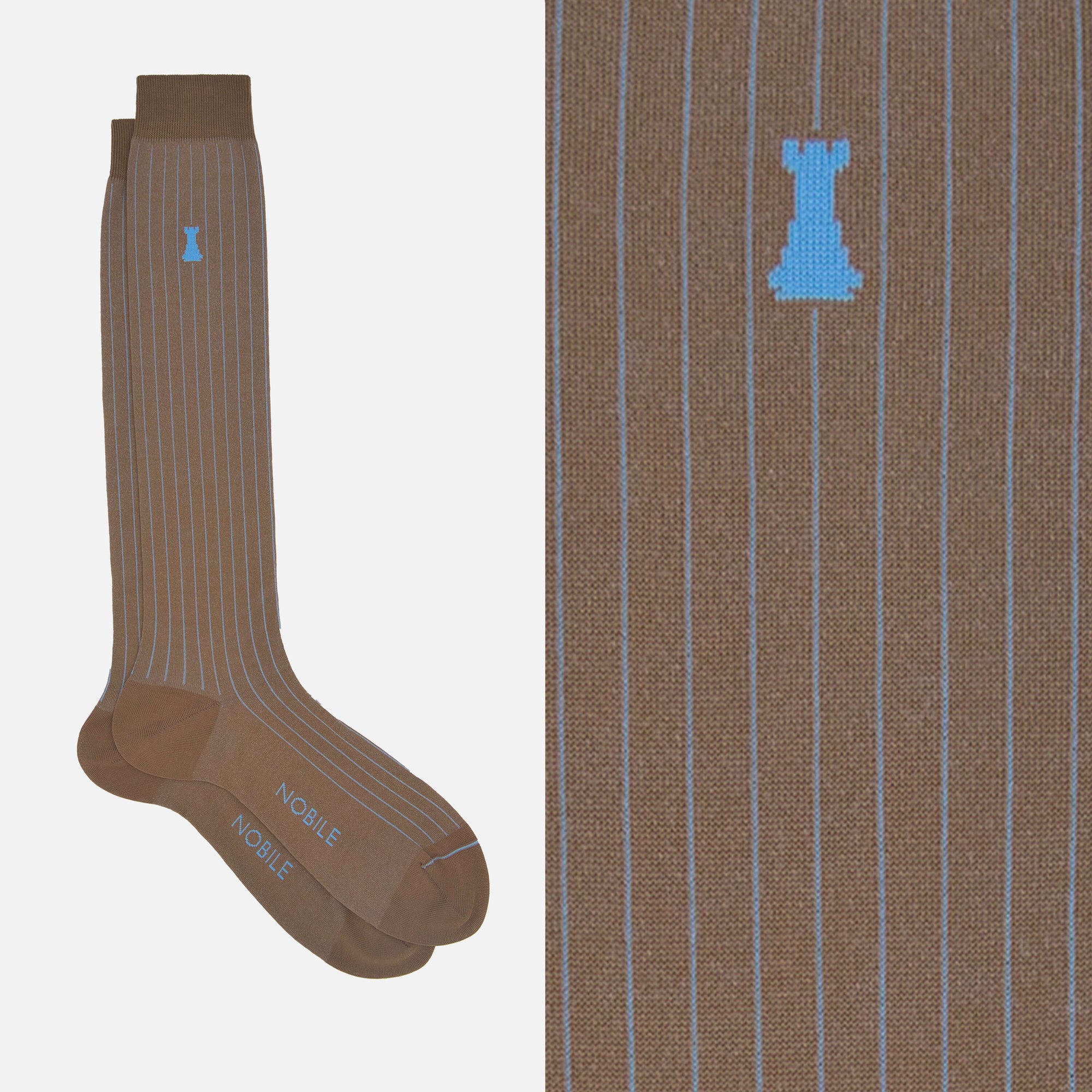 Jules César - Chaussettes longues à côtes fines
