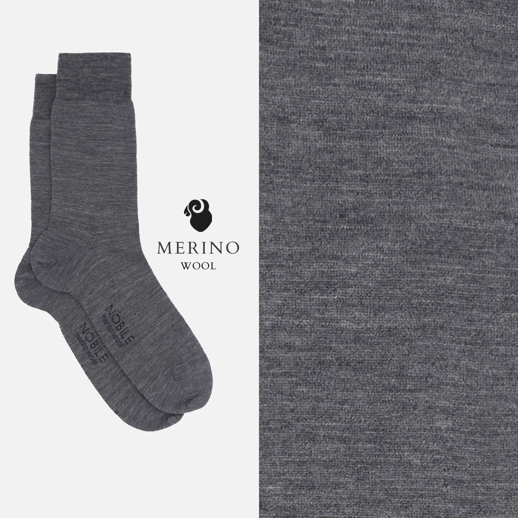 Noble Essential - Kratke čarape od merino vune u jednobojnoj boji