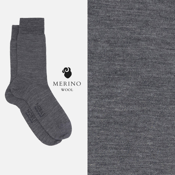 Noble Essential - Kratke čarape od merino vune u jednobojnoj boji
