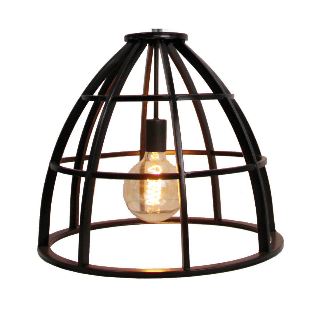 Various Frame Pendant Light – Ø47 cm – Black Steel – Industrial Hanging Lamp – E27 Socket