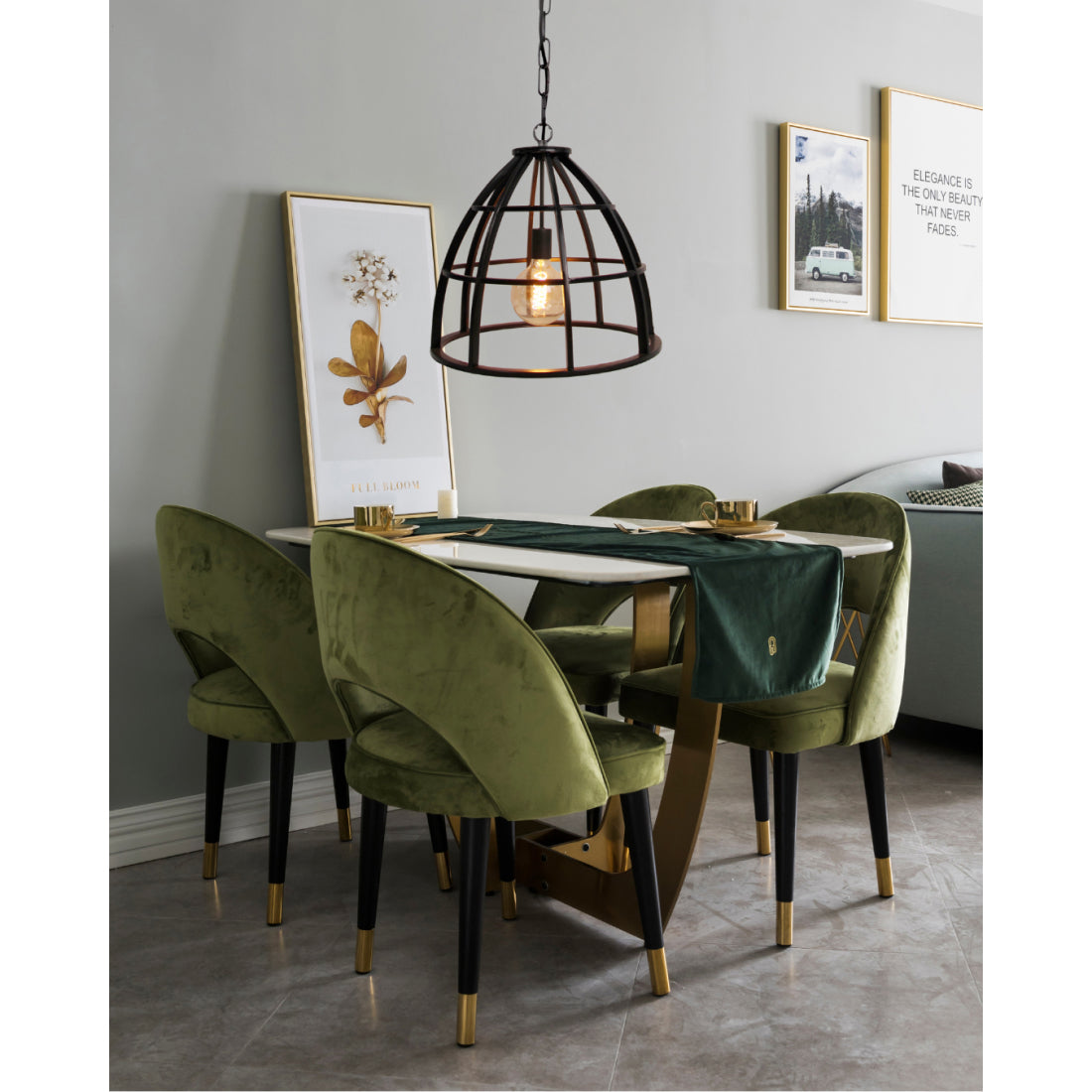 Various Frame Pendant Light – Ø47 cm – Black Steel – Industrial Hanging Lamp – E27 Socket