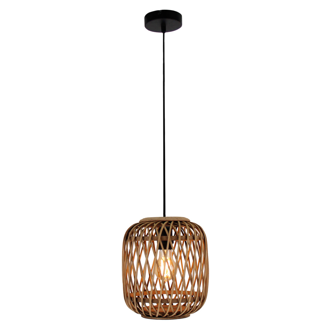 Various Cross Pendant Light – 1-bulb – Ø21 cm – E27 – Natural Wood