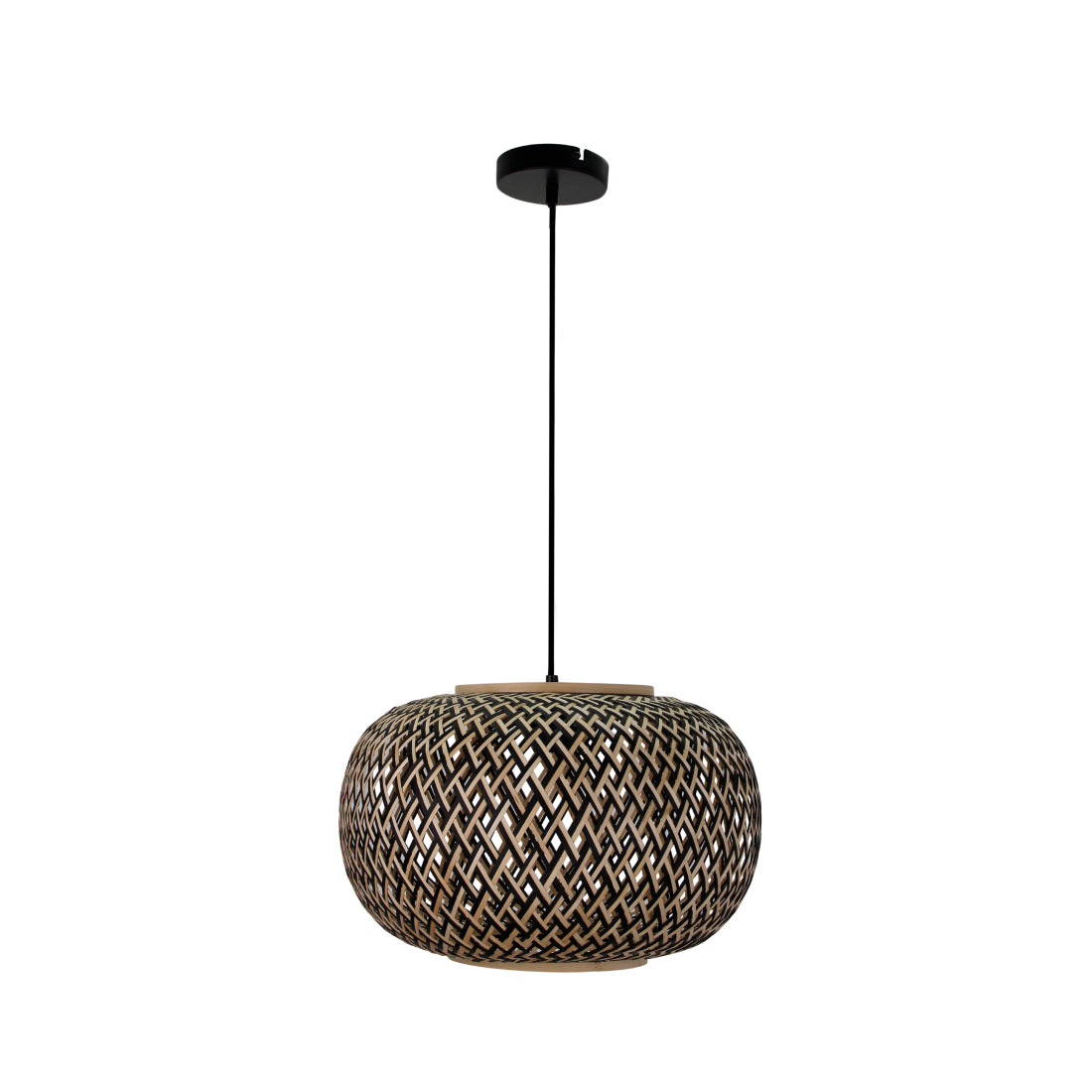 Various Weaving Pendant Lamp - 1 Flame - Bamboo - Ø38 or 44 cm - Natural and Black